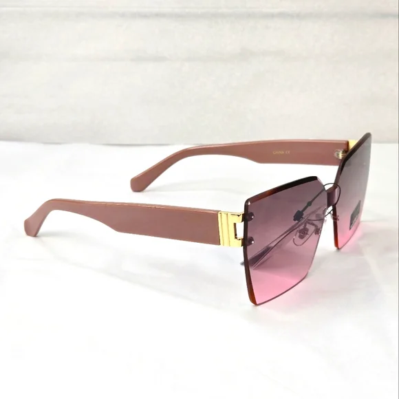 Giselle Rimless Gradient Lens Contemporary Collection Women's Sunglasses - Picture 3 of 10